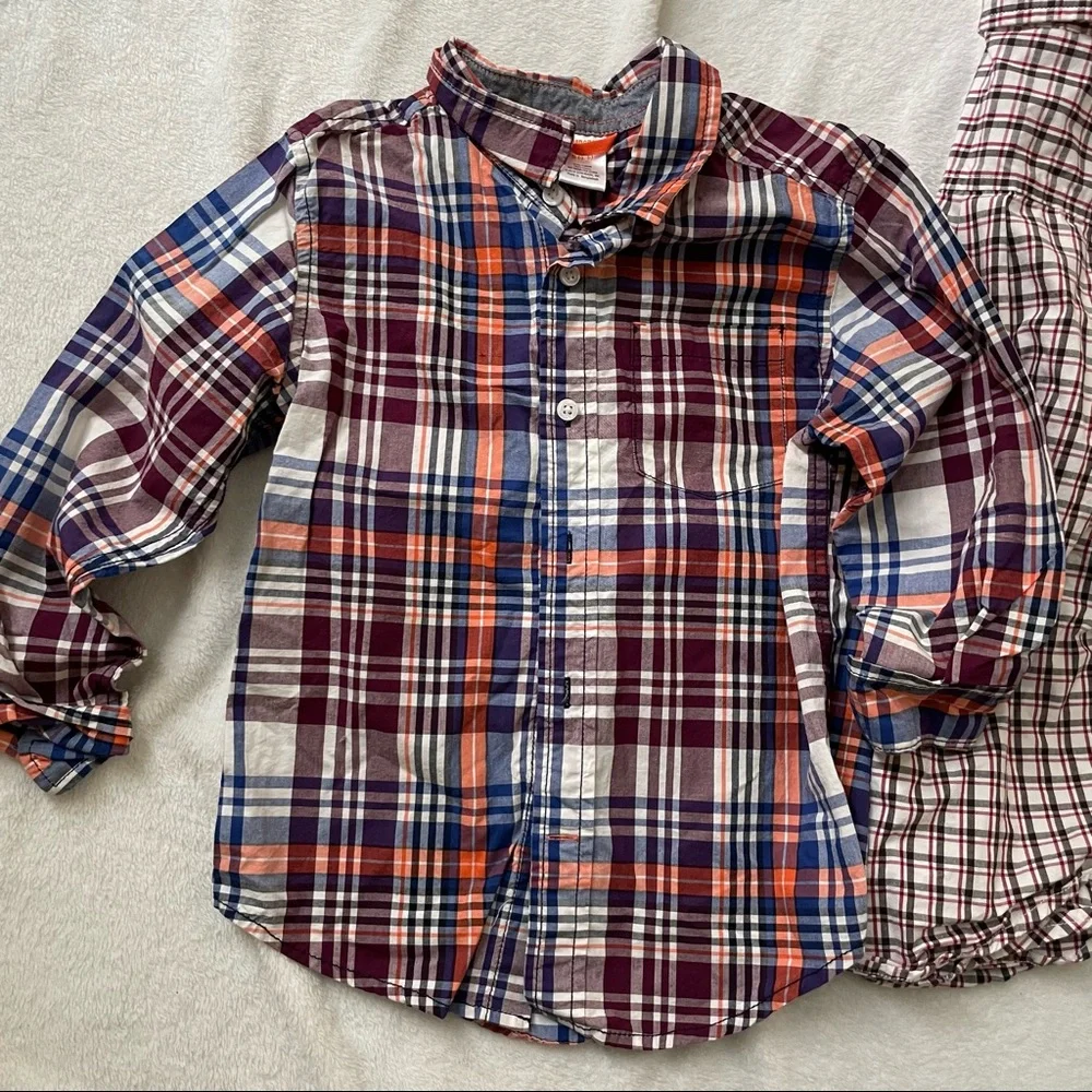 3 boys Gymboree collared button down shirts small 5 - 6